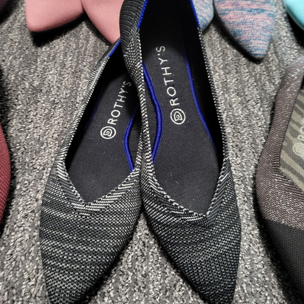 10.5 Rothy's Graphite Melange Points